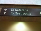 Photo of an overhead directional sign 