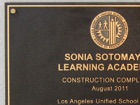 photo of a cast bronze dedication plaque 