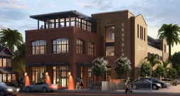 Rendering of a six story mixed-use Building